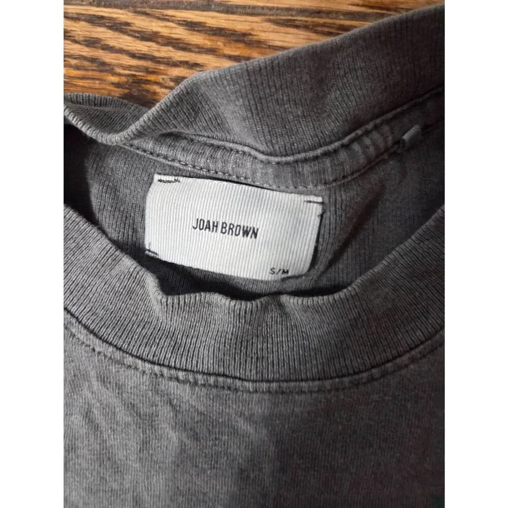 Joah Brown Vintage Long Sleeve in Washed Black Cotton Size S/M - Picture 3 of 5